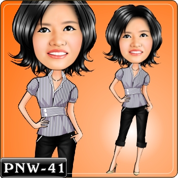 女生人像Q版漫畫PNW-41